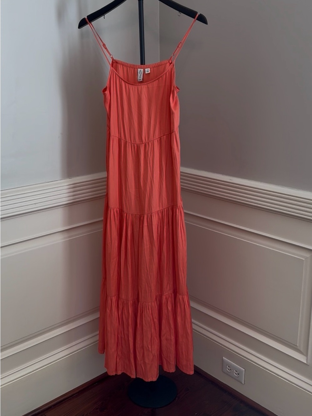 Joie coral  Tiered Maxi Dress with Spaghetti Straps